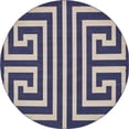 thumbnail image 1 of Unique Loom Tapis Design de Bordure Athens Rond 8' x 8' Bleu Marine/beige, 1 of 10