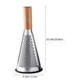 thumbnail image 4 of Professional Vertical Cheese Grater with Handle Durable Stainless Steel Cone shaped Cheese Grater for Home and Restaurant Use, 4 of 6