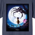 thumbnail image 7 of Coraline Stop Motion Cat Horror Scary on Navy Adult Crew Neck Short Sleeve T-shirt - Medium, 7 of 7