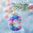 thumbnail image 3 of C Snowflake Series 2D Acrylic Backpack Car Pendant Decoration Ornament Alphabet Design C, 3 of 7