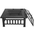 thumbnail image 4 of SAYFUT 32'' Metal Firepit Patio Backyard Garden Square Stove Cover Fire Pit Heat Brazier, 4 of 8