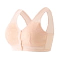 thumbnail image 2 of Lixiuxyad Women's Thin Seamless Vest Soft Support Plus Chest Small Half Fixed Cup Breathable Bra,Bras for Women Beige 100B, 2 of 5