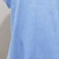 thumbnail image 4 of Robe d'Été pour Femmes 2024 Mode Grande Taille Manches Courtes Couleur Unie Col en V Douce Confortable Longue Robe Rabais de 50 % Liquidation!, 4 of 7