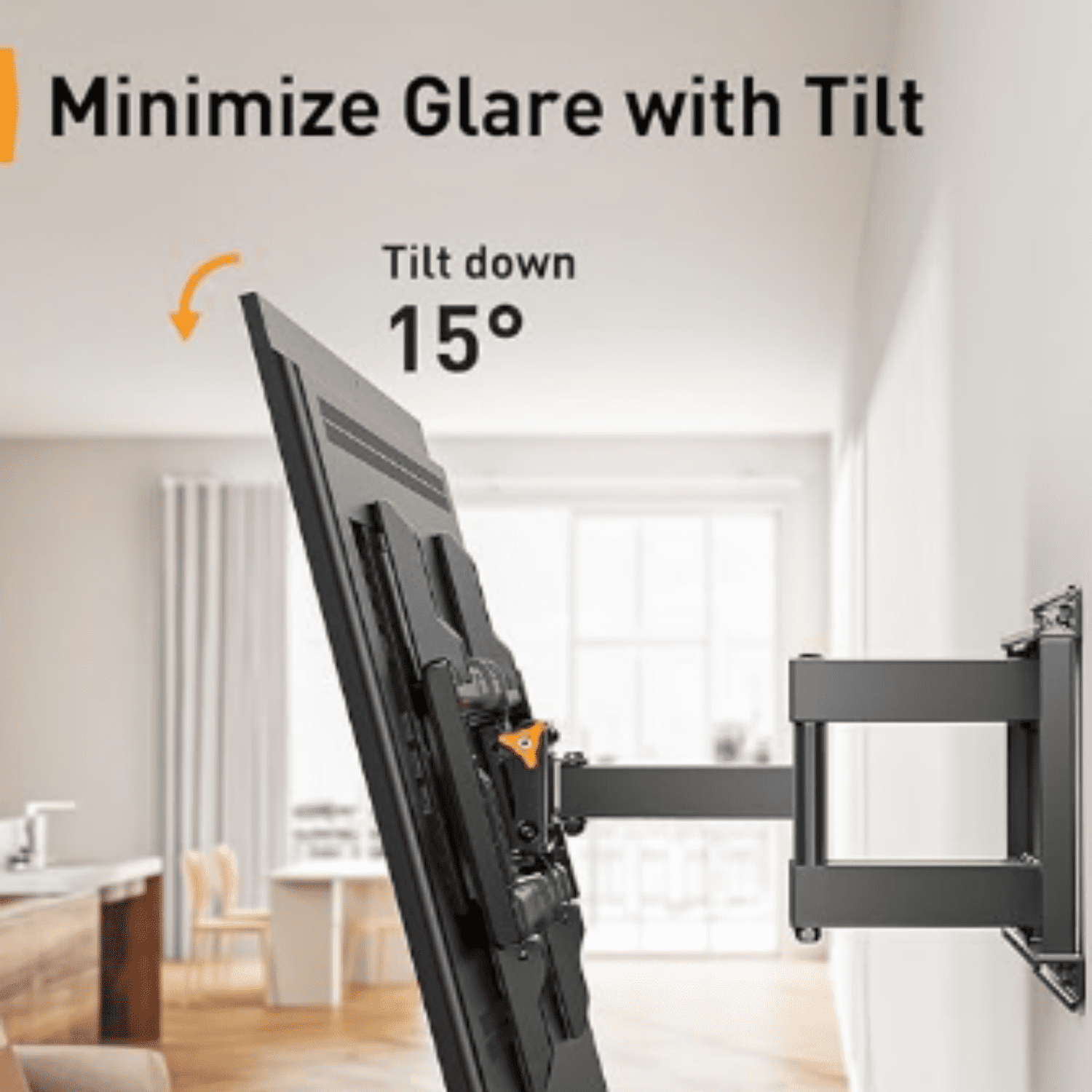 Full Motion TV Wall Mount for 42-85 inch TVs up to 132 lbs, TV Mount with Dual Articulating Arms, Tool-Free Tilt, Swivel, Extension, Leveling, Max VESA 600x400mm, 16" Studs