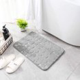 thumbnail image 2 of Memory Foam Bath Mat Cobblestone Bathroom Rugs Super Water Absorbent Machine Washable Bath Rugs grey 50*80CM, 2 of 9