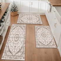 Farmhouse Kitchen Rugs Set 3 Piece, Boho Kitchen Mats for Floor, Non-Slip Kitchen Rug Waterproof Mats for Kitchen, Runner Rugs for Hallway Laundry Holiday Sink Decor