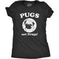 thumbnail image 1 of T-Shirt Femmes Pugs Not Drugs Visage de Pug T-Shirts Humoristiques pour Chiens, 1 of 8