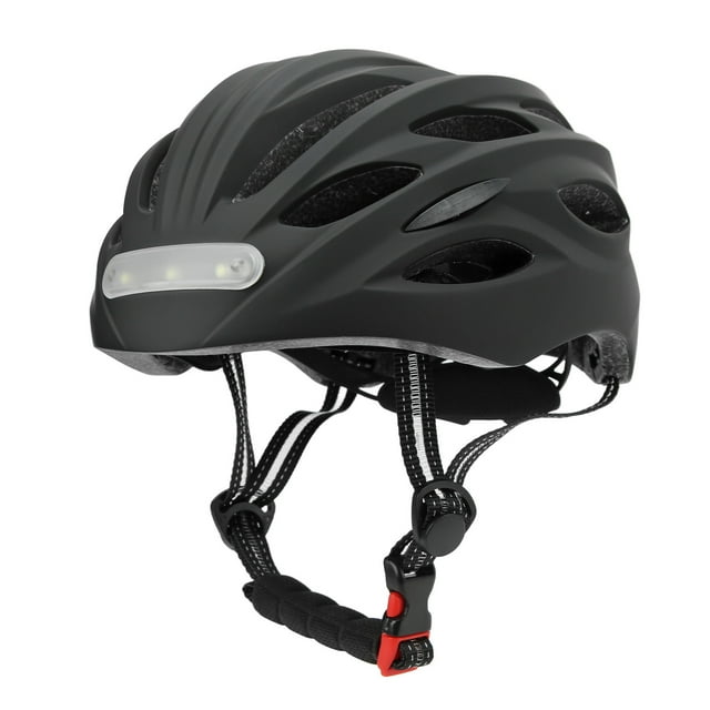 Casque à Lumière DEL, Structure Solide en PC Respirante, Ajustable, Sécuritaire et Détachable, Casque de Vélo pour le Patin à Roues Alignées