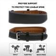 thumbnail image 3 of EXCIXING Men Women Faux 1eather Weight Lifting Belt Double Prong Power Lumbar Waistband, 3 of 12