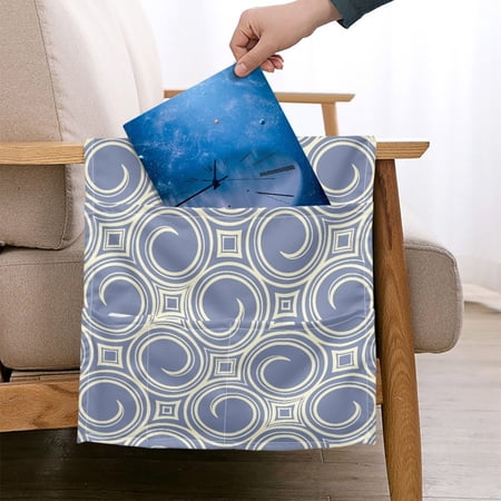 Vodetik Store Couch Sofa Chair Armrest Organizer Vintage Flowers Non-Slip Double Sided Storage Cover with 6 Pockets