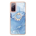 thumbnail image 2 of Compatible with Samsung Galaxy S20 FE Case, Fantastic Marble Patterned Phone Case Anti-Scratch Slim Hybrid Hard Plastic Bumper+Soft Silicone TPU with Ring Kickstand Bumper Shockproof Cover,Blue, 2 of 6