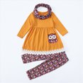 thumbnail image 2 of Wamejoo Toddler Girls' Outfits Two Piece Kids Fall Winter Animal Print Cotton Long Sleeve Tops Pants Headbands Sets for Girls, 2 of 8