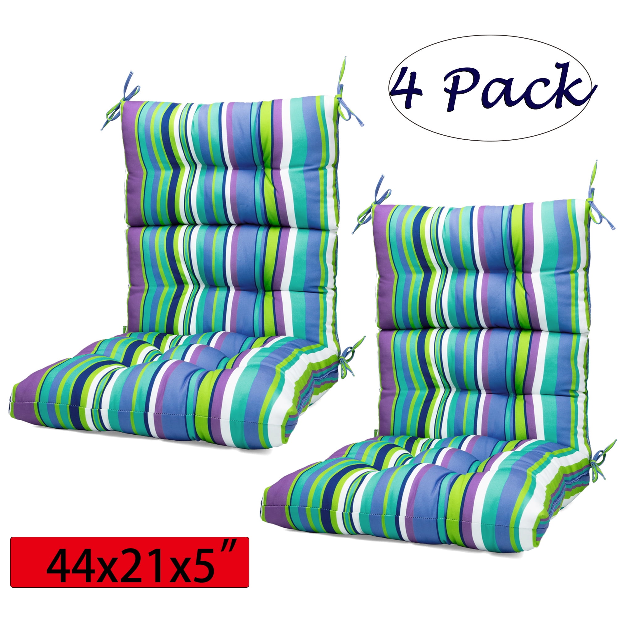 44x21x5 Inch Comfortable Outdoor Dining Chair Cushion High Back Solid
