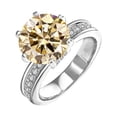 thumbnail image 5 of 5ct Moissanite Wedding Bands for Women Round Cut D Color VVS1 925 Sterling Silver Diamond Rings Moissanite Engagement Rings with Certificate, 5 of 9