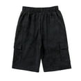 thumbnail image 5 of adviicd Boys Shorts Toddler Boys Summer Knit Shorts with Pocket Baby Pull-On Soft Active Shorts (Black,5-6 Years), 5 of 7