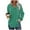 Army Green, variant on Polka Dots Hoodie Button V Neck Drawstring Long Raglan Sleeve Streetwear Curved Hem Sweater Tops Light Blue