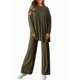 thumbnail image 3 of Conjuntos de Dos Piezas para Mujer, Camisetas de Larga A Juego, Pantalones Anchos y Chándales, Ropa de Otoño. Verde L, 3 of 10