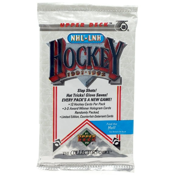 NHL Upper Deck 1991-92 Hockey Low Series Trading Card WAX Pack (12 Cards)