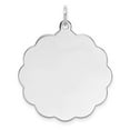 thumbnail image 4 of Sterling Silver Rhodium-plated Engraveable Polished Front & Satin Back Disc Charm, 4 of 5
