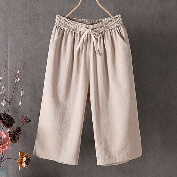 WILLBEST Pantalones Casuales de Mujer, de Cintura Alta, con Pierna Ancha y Estilo Relajado, de Pierna Recta, para Uso Diario. Grande