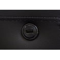 thumbnail image 6 of Lilola Home 85"W Black PVC Fabric Sofa with LED Lights, USB Charger, Storage Console, 6 of 9