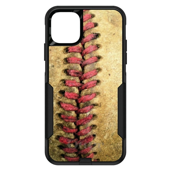 DistinctInk OtterBox Commuter Custom Case for Apple iPhone 15 (6.1" Screen) - Show Your Love of Baseball - Raised Bezel Screen Guard