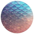 thumbnail image 3 of Mermaid Fish Scales Round Small Area Rug, Print Non Slip Washable Floor Mat, Soft Throw Rug for Living Room, Powder Room Entryway, Bathroom, Bedside, 3 of 6