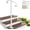 White, variant on Handrail Railing 38.8‘’H, Single Post Handrail Fits 1 or 2 Steps, Sturdy Outdoor Stair Railing for Concrete&Wooden Steps with Base, Wrought Iron Stair Handrails, Grab Rail for Steps Porch, Gray
