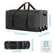thumbnail image 2 of Bolsa de viaje Finnhomy plegable de 120 litros con 3 ruedas, 82 x 36 x 40 cm, color negro, 2 of 7