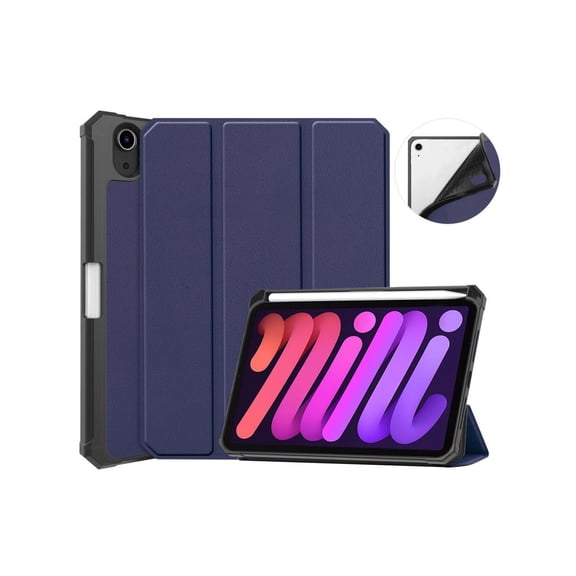 Case for iPad mini 7 (A17 Pro) 2024 / Mini 6 2021 8.3 inch with Pencil Holder - [ Protection   2nd Gen Apple Pencil Charging   Auto Wake/Sleep] Soft TPU Back Cover