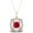 Rose, variant on Real 925 Sterling Silver 14K Rose Gold Plated Round Cut Ruby Beautiful Pendant Necklace For women