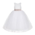thumbnail image 2 of Ekidsbridal White Floral Lace Flower Girl Dress Wedding Mini Bridal Gown Formal Photoshoot Father Daughter Dance LG7noFT 10, 2 of 3