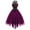 Purple, variant on Women Gothic Midi Lace Dress Casual Sleeveless Stitching Chiffon Black Homecoming Dresses