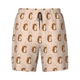 thumbnail image 4 of Lsque Mens Swim Trunks Cute Squirrel Pattern - Bathing Suit Compression Liner - Beach Swim Shorts Swimwear - (S-3XL) - Stretch Quick Dry -Medium, 4 of 9