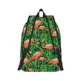 thumbnail image 3 of Daiia Flamingo Vintage Canvas Backpack for Men and Women ,Hiking Backpack,Travel Laptop Bag for School,Large Capacity Backpack, 3 of 8
