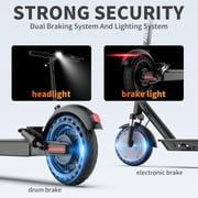 Electric Scooter for Adults, 350W Motor, 19 MPH Max Speed, 21 Miles Long Range, Foldable Electric Kick Scooter with 8.5 Solid Tires, Dual Brakes, LED Display, App Control, UL2272 Certified