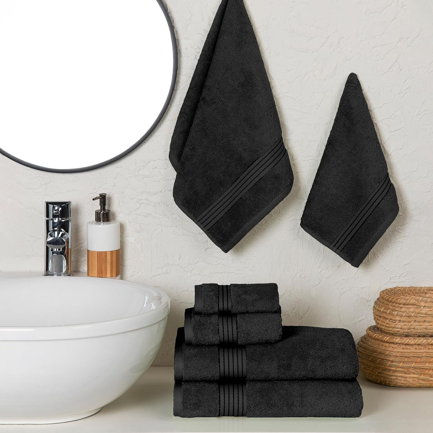 Noble House Ultra Soft 100% Cotton Extra Heavy Hotel & Spa Feel 6pc Bath Towel  Set Bathroom 2 Bath Towels 2 Hand Towels 2 Washcloths - Gray : Target