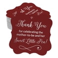 thumbnail image 1 of Inkdotpot Pack Of 100 Thank You For Celebrating The Mother To Be Baby Shower Paper Tags DIY Craft Bracket Shape Real Silver Foil Hang Tags, 1 of 7