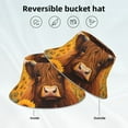 thumbnail image 5 of Daiia Countryside Sunflower Cow Pattern Bucket Hat - Trendy Cotton Sun Hat for Beach, Golf, Fishing - Fun Outdoor Vacation Boonie for Men and Women, 5 of 9