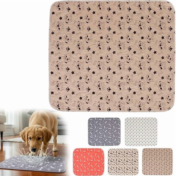 2026 New Puppy Pads, Puppy pad Puppy Pee Pads with Pheromones, Upgraded Reusable Puppy Pads Washable, Training Dog Pads, Leak & Odor Proof,Non-Slip Base,Easy to Clean & Reuse(Light Brown,11.8*11.8in)