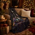 thumbnail image 3 of Mystical Celestial Altar Golden Moon, Mystical Celestial Art Scene, Warm Flannel Blanket for Sunroom and Reading Nook, Celestial Art Lovers Housewarming Gift, Artistic Home Decor, 3 of 9