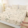 thumbnail image 3 of Manfei Teens Chic Flowers Girl 4-Piece Full Size Sheets,Botanical Plants Bed Sheets,Spring Graden Lightweight Sheet Sets,Microfiber Bedroom Decor, 3 of 7