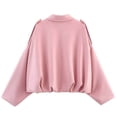 thumbnail image 3 of Setooff Jackets for Women, Women's Solid Oversized Bomber Jacket Casual Fall Long Sleeve jackets for women, 3 of 4