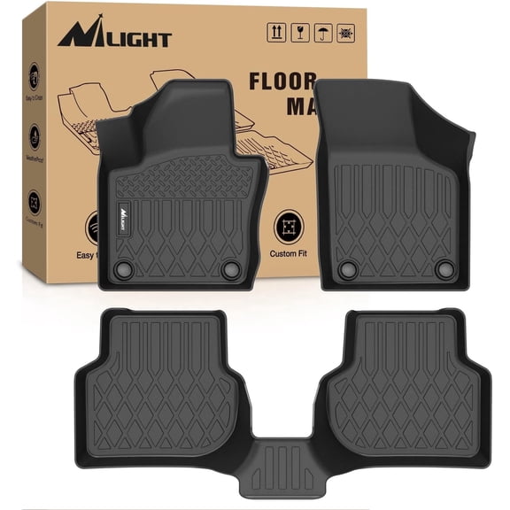 Nilight TPE Floor Mats for Volkswagen VW Jetta 2012 2013 2014 2015 2016 2017 2018, All Weather Custom Fit Heavy Duty Floor Liners