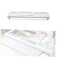 LITINKIMI White Keyboard Organizer Rack with 7 Compartments for Desk ...