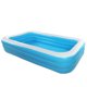 thumbnail image 4 of Piscina inflable rectangular de PVC, piscina de salón al aire libre para niños y adultos, azul y blanco, 4 of 14