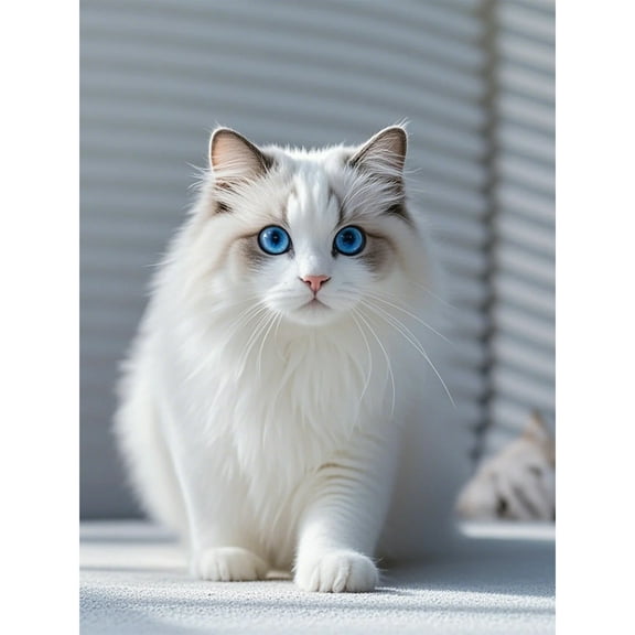 Lcdjbfbf Ragdoll cat Pattern,5D DIY Paint with Diamonds Crafts,by Number handmade Diamond Painting Kits pet Dog,Animal Round Full Drill Diamond Art Kits,for Home Decor 16×12Inch