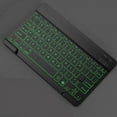 thumbnail image 2 of TFixol 10 inch Wireless BT Keyboard Ultra-thin Rechargeable BT Keyboard Three-system Compatible 7-color Monochrome backlight Black, 2 of 8