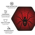 thumbnail image 4 of Balery 6 Pcs Spider On The Webleather Coasters Set, Drink Table Cup Coasters For Living Room Kitchen Coffee Decor, 4 of 9