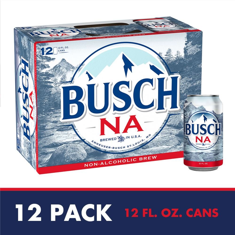 Busch Non Alcoholic Beer, 12 Pack Beer, 12 FL OZ Cans